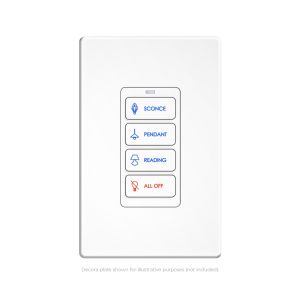 KP-4 - 4 Button In-Wall PoE Keypad Controller